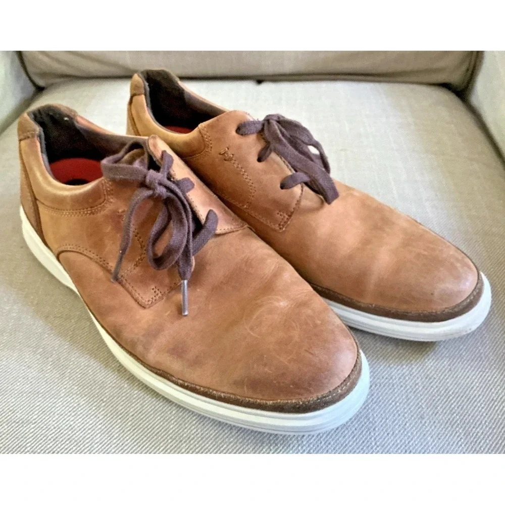 Rockport Mens Brown Nubuck Leather DresSports 2 Go Plain Toe Oxford Shoes 7.5